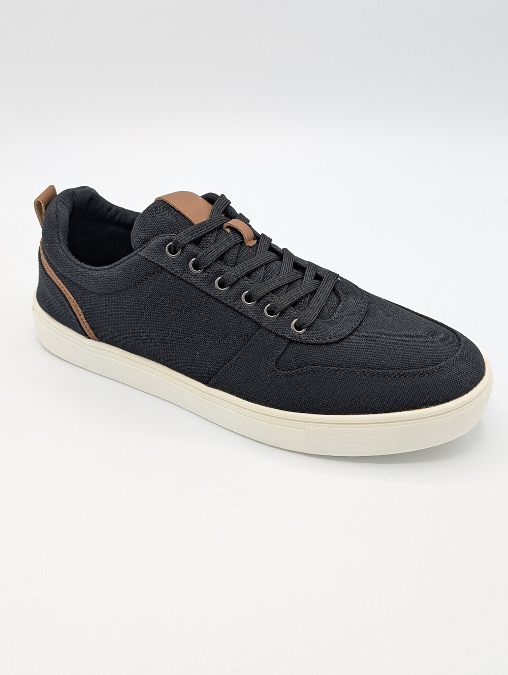 XRay Shoes Men's 11 Black Canvas Low-Top Sneakers Brown Accents LaceUp Monty